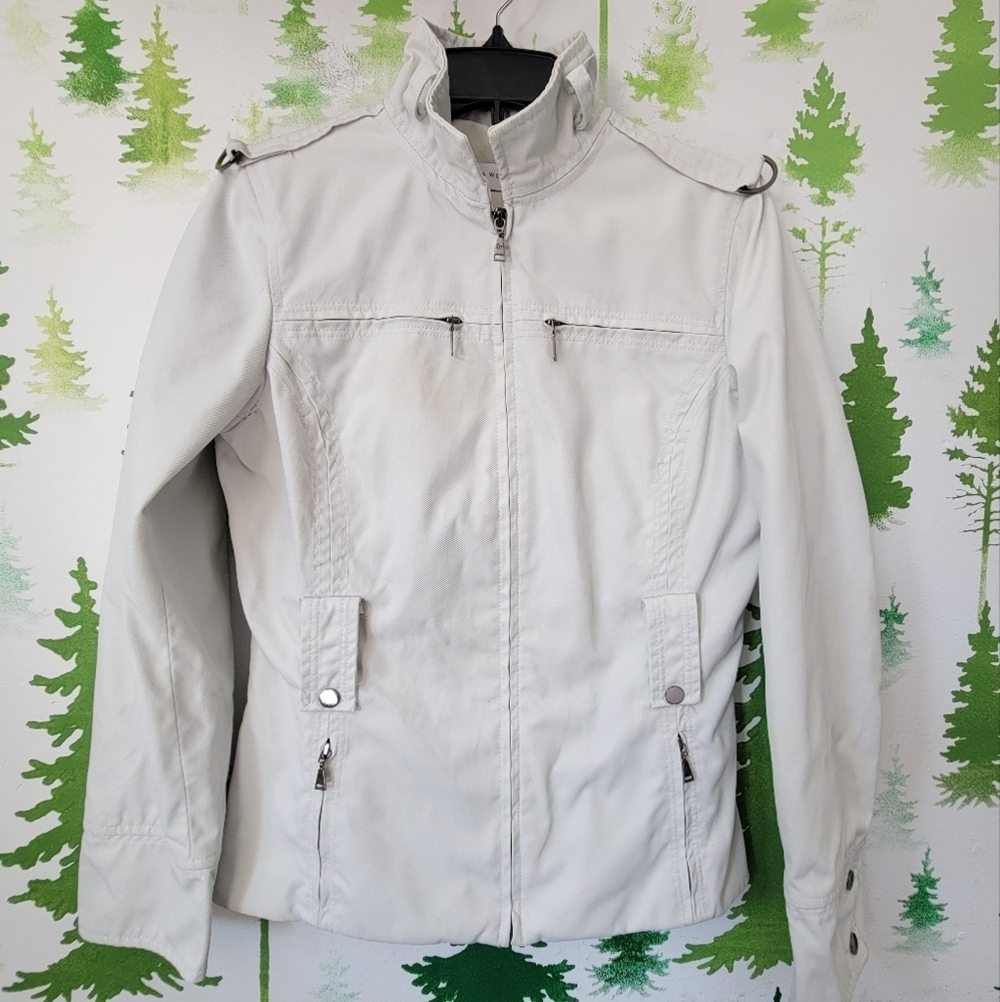 Women's White Zara Jacket.